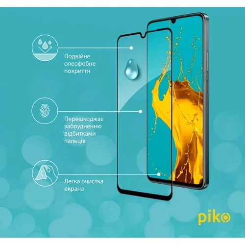 Piko Tempered Glass Full Glue Black for Realme C61: Цвет черный