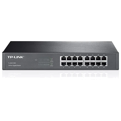 Сетевой коммутатор TP-LINK TL-SG1016D: Порты только Gigabit Ethernet (10/100/1000)