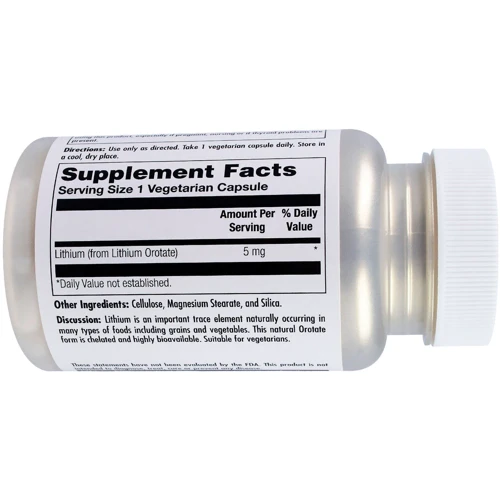 KAL Lithium Orotate 5 mg 60 Veg Caps (CAL-38038): Форма выпуска Капсулы