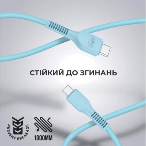 Кабель ArmorStandart Cable USB-C to USB-C 3A 1m Blue (ARM65292): Тип USB-C - USB-C