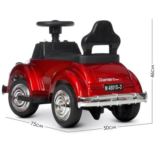 Каталка-толокар Bambi Racer Машина 2в1 червоний (M 4801S-3): Матеріал пластик