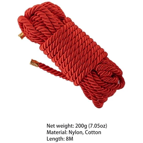 Веревка для шибари LOCKINK SEVANDA Shibari Pratice Rope Red, 8 метров