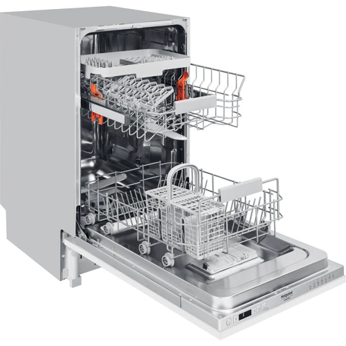 Встраиваемая посудомоечная машина Hotpoint-Ariston HSIC 3M19: Цвет нержавеющая сталь