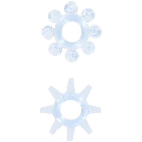 Набір з 2 шт кілець на пеніс Toy Joy - Power Stretchy Rings 2pcs Blue (10459-BLUE)