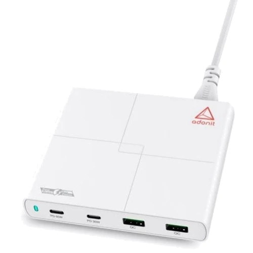 Зарядное устройство Adonit Wall Charger ThunderPort 2xUSB and 2xUSB-C H108 90W White