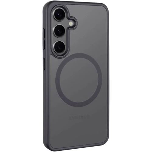 Чохол для телефона Mobile Case TPU+PC Металеві кнопки з MagSafe Colorful Black для Samsung S926 Galaxy S24 Plus