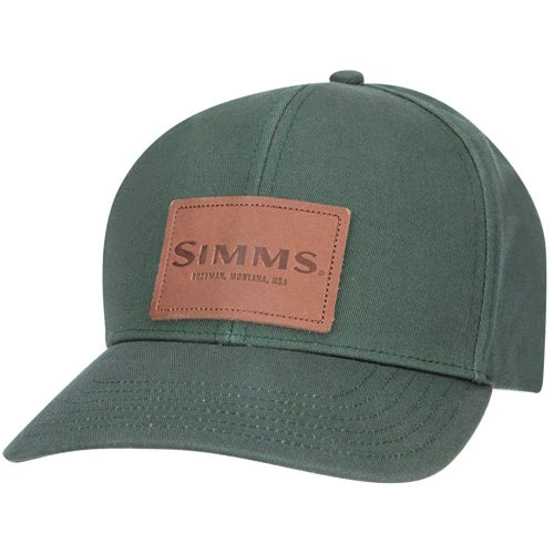 Бейсболка Simms Leather Patch Cap Foliage зеленая (13214-300-00)