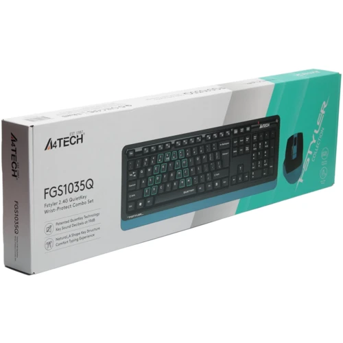 Комплект бездротовий A4Tech Fstyler FGS1035Q Navy Blue: інтерфейс підключення Wireless