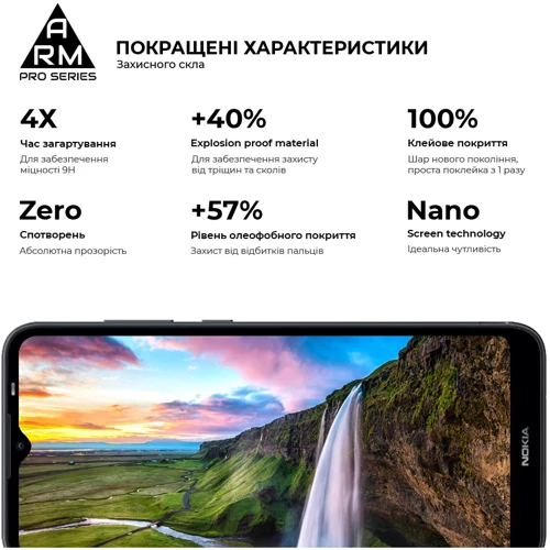 Аксессуар для смартфона ArmorStandart Tempered Glass Pro Black for Nokia С20 (ARM58809) фото 5