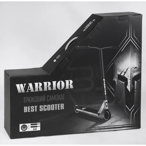 Самокат трюковый Best Scooter Warrior черно-белый (T-30401) фото 8