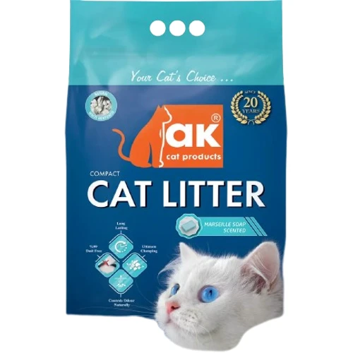 Наполнитель Akcat Compact cat litter бентонитовый марсельское мыло 5кг 5.9л (AKMN013)