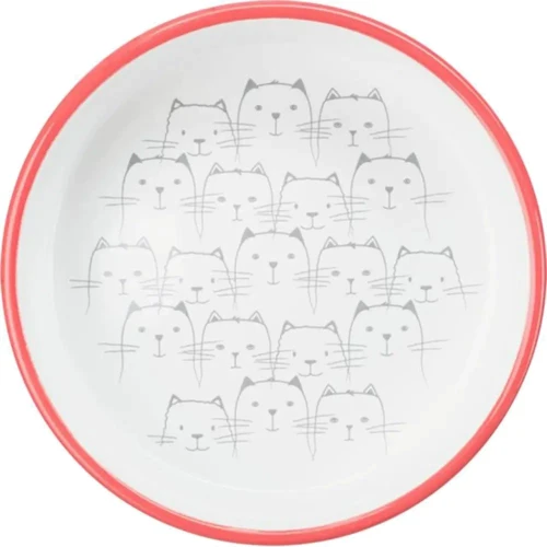 Миска Trixie для кошек коротконосых пород 0.3 л 15 см коралловая/белая (4047974247716): Тип Миски