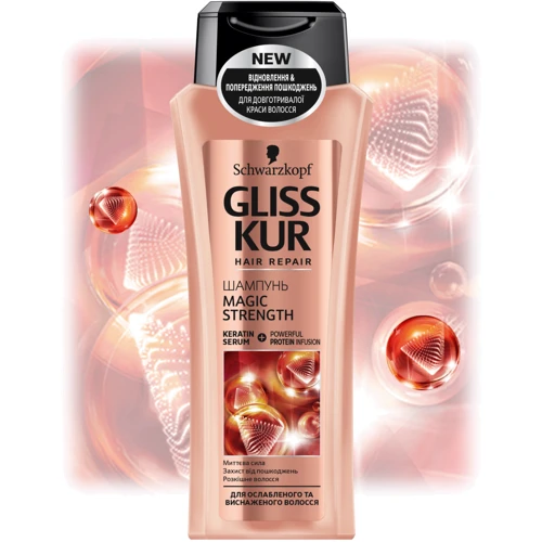 Schwarzkopf Gliss Kur Magic Strength Shampoo 250 ml Шампунь для ослабленных, истощенных волос: Пол Для женщин