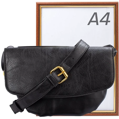 Жіноча поясна сумка Valiria Fashion чорна (4DETBI9106-2): Матеріал Штучна шкіра