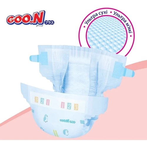 Подгузники GOO.N Plus для детей 4-8 кг (размер S, 50 шт) фото 8