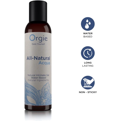 Лубрикант на водной основе Orgie All Natural Acqua, 150 мл, нелипкий, гладкий, натуральный состав