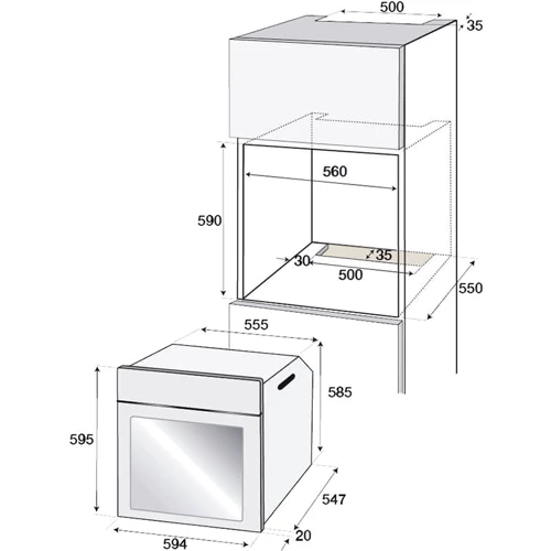 Духовой шкаф электрический Beko BVM 34500 B: Объем, л 80