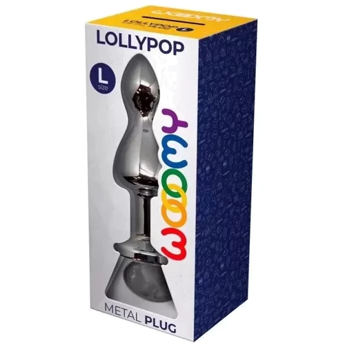 Анальная пробка Wooomy Lollypop Double Ball Metal Plug L