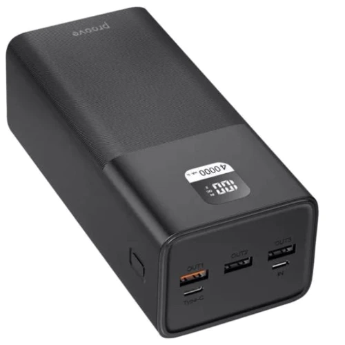Внешний аккумулятор Proove Power Bank 40000mAh Giant Lite 22.5W Black: Количество USB 5