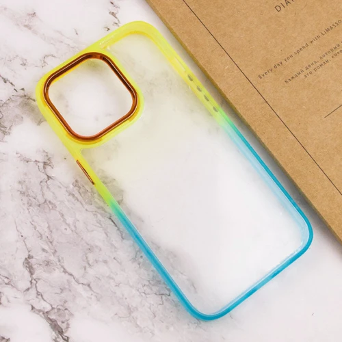 Чехол для iPhone TPU Case TPU+PC Fresh Sip Turquoise/Orange for iPhone 13 Pro Max: Материалы поликарбонат и полиуретан