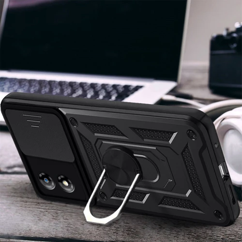 Чохол для телефона BeCover Military Black для Motorola Moto E14 (713052): Матеріал TPU (термополиуретан) и пластик