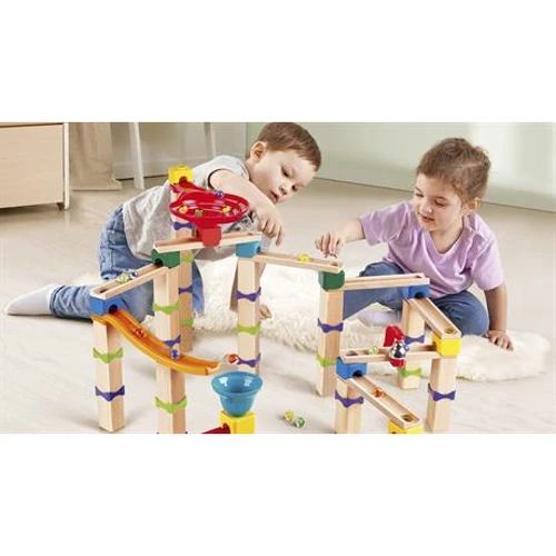 Конструктор-лабиринт Hape Marble Run Трюки и повороты 129 элементов (E1100) фото 7