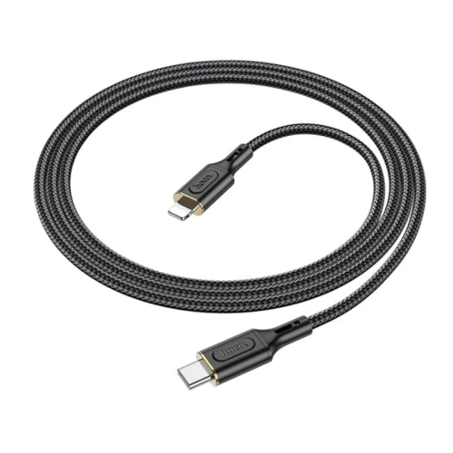 Кабель Hoco Cable USB-C to Lightning 20W 1m Black: Тип USB-C - Lightning