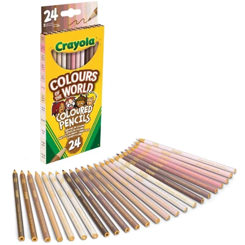 Набір кольорових олівців CRAYOLA Colours of the World, 24 шт (68-4607): Тип Цветные