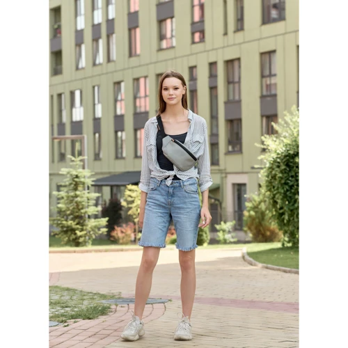 Жіноча поясна сумка Sambag Tirso MSH сіра (80111030): Стать Женский