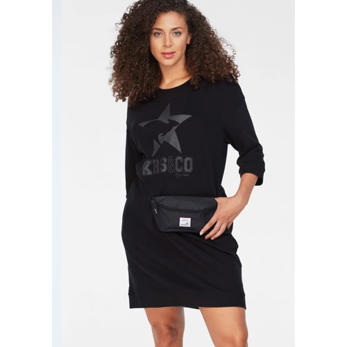 Платье KangaROOS 49674442 52 черное спортивное до середины бедра: Состав Хлопок