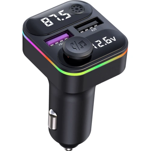 FM-трансмиттер Inspire C37 MP3 2xUSB 12-24V Black (FM-C37)