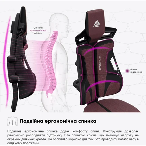 Геймерское кресло Cyberlux V8 Fabric Red (арт. GM- V8 FR) фото 6