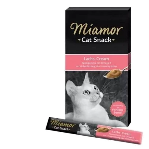 Вкусное лакомство Miamor Cat Snack Lachs Cream для укрепления имунной системы 6 стиков х 15 г
