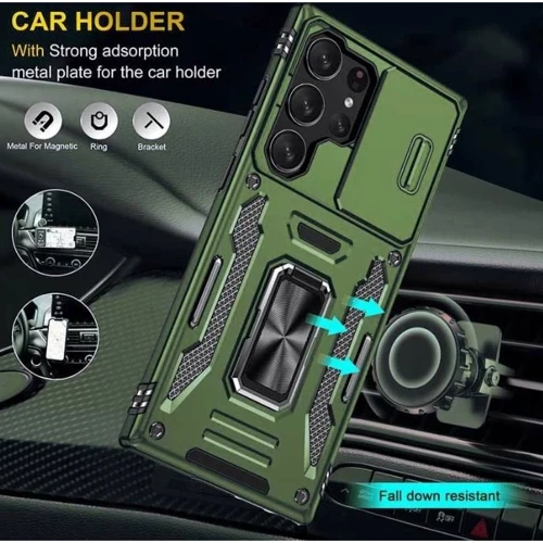 Чехол для телефонов Mobile Case Camshield Army Ring Army Green for Samsung S938 Galaxy S25 Ultra: Материал TPU (термополиуретан) и поликарбонат