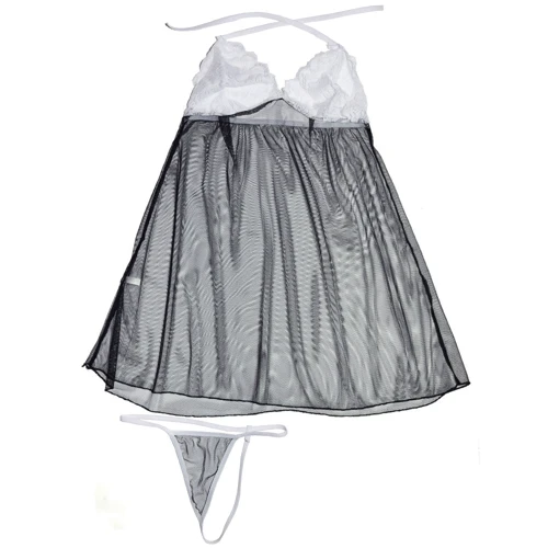 Пеньюар NDS 3029-5 One Size Вlack/White (8256)