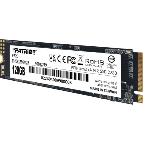 PATRIOT P320 128 GB (P320P128GM28): Объем 128 ГБ