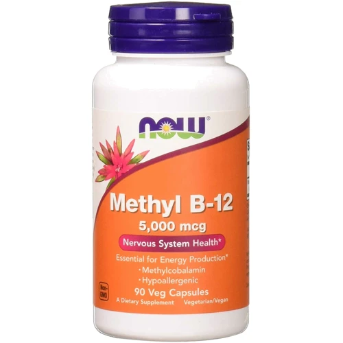Now Foods Methyl B-12 5000 mcg Вітамін Б12 90 веганських капсул
