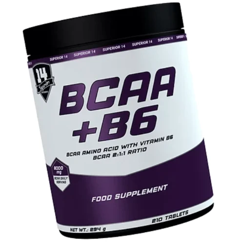Амінокислота для спорту Superior BCAA +B6 210 tab / 52 послуг