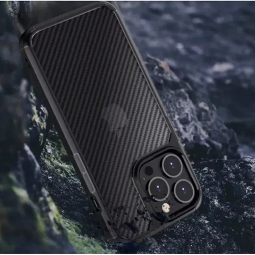 Чехол для iPhone Mobile Case TPU+PC Line Black for iPhone 15 Pro Max: Цвет черный