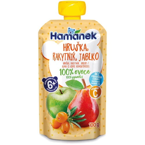 Пюре Hamanek яблуко з грушею та обліпихою 100 г (1215908)