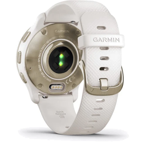Смарт-годинник Garmin Venu 2 Plus Cream Gold Stainless Steel Bezel with Ivory Case and Silicone Band (010-02496-12): Сенсорний екран є
