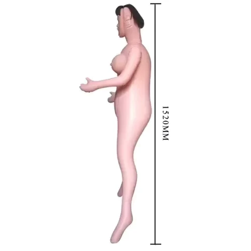 Надувная кукла Finish Girl с вставкой из киберкожи и вибростимуляцией, BM-015001