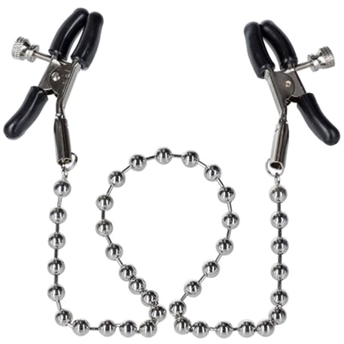 Зажимы для сосков Nipple Clamps Silver Beaded