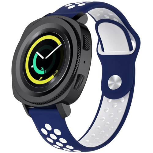 Ремешок Becover Sport Band Vents Style Blue-White for Xiaomi Amazfit Bip / Bip Lite / Bip S Lite / GTR 42mm / GTS / TicWatch S2 / TicWatch E (705707)