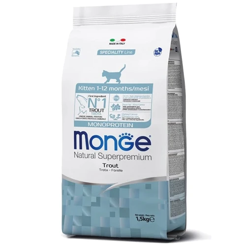 Сухой корм для котов Monge Cat Monoprotein Kitten с форелью 1.5 кг (70005500)