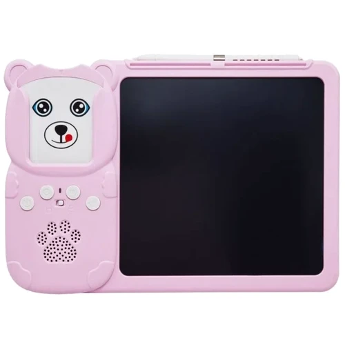 Планшет для рисования Mic LCD Writing Tablet + озвученная азбука Монтессори 112 карточек Розовый (Y5-1AB)
