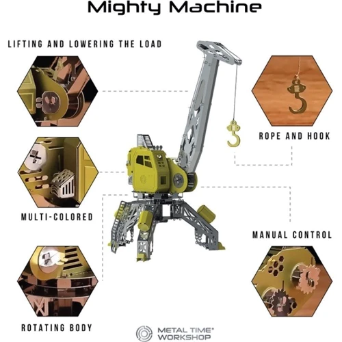 Коллекционная модель-конструктор Metal Time Mighty Machine Подъемный кран (MT055) фото 4