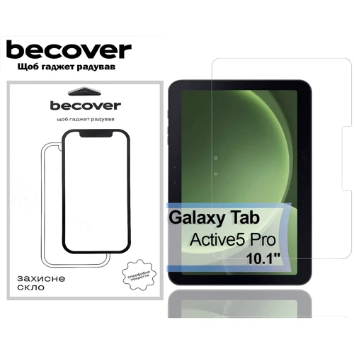 Аксесуар для планшетних ПК BeCover Tempered Glass Clear для Samsung Galaxy Tab Active5 Pro (713552): Колір прозорий