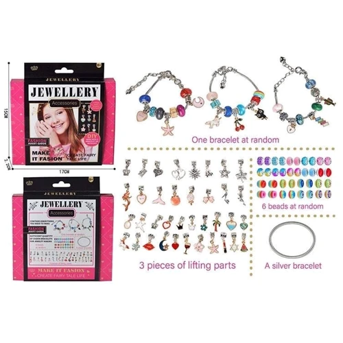 Набор украшений браслет, основа, бусины, подвески (762-8): Производитель Noname