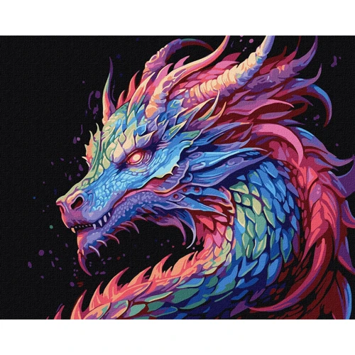 Картина по номерам Идейка Красочный дракон ©art_selena_ru 40x50 см (KHO5113)